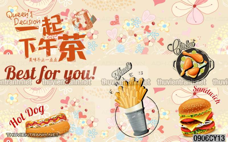 Tranh dán tường  Quán ăn - Kết quả tìm kiếm tranh tường
