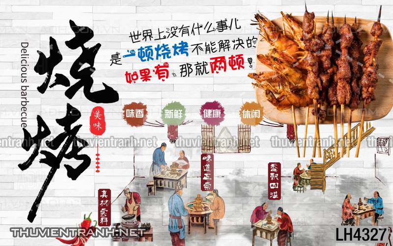 Tranh dán tường quán Lẩu nướng, bia hơi, quán nhậu - Kết quả tìm kiếm tranh tường