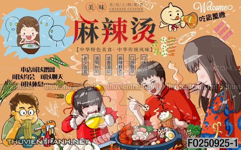 Tranh dán tường quán ăn vặt, lẩu nướng - Kết quả tìm kiếm tranh tường