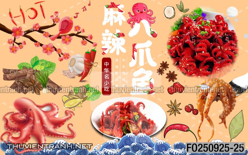 Tranh dán tường quán ăn vặt, lẩu nướng - Kết quả tìm kiếm tranh tường
