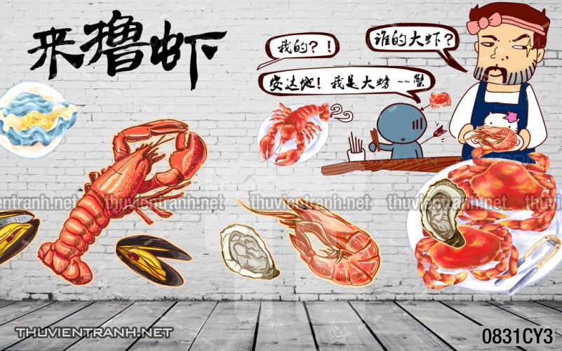  Tranh dán tường quán ăn Hải Sản - Kết quả tìm kiếm tranh tường