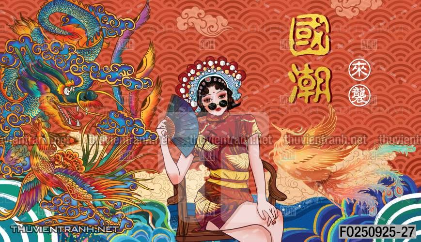  Tranh dán tường quán ăn lẩu nướng cô gái Trung Hoa - Kết quả tìm kiếm tranh tường