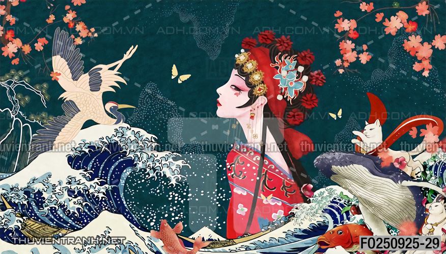  Tranh dán tường quán ăn lẩu nướng cô gái Trung Hoa - Kết quả tìm kiếm tranh tường