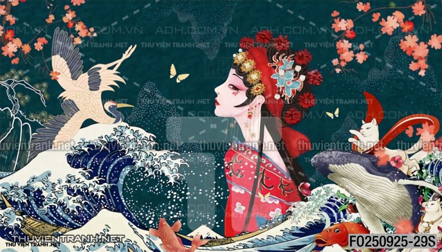  Tranh dán tường quán ăn lẩu nướng cô gái Trung Hoa - Kết quả tìm kiếm tranh tường