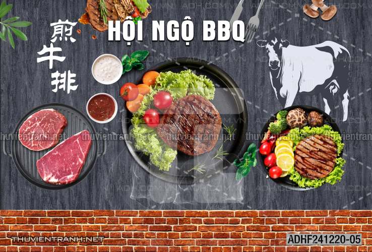 Tranh dán tường quán ăn lẩu nướng - Kết quả tìm kiếm tranh tường