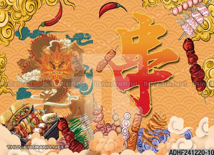 Tranh dán tường quán ăn lẩu nướng - Kết quả tìm kiếm tranh tường