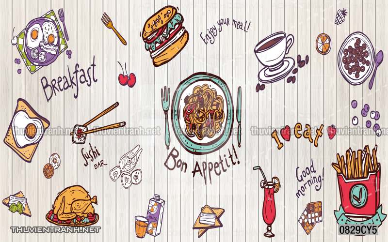 Tranh dán tường quán ăn Vặt, Pizza - Kết quả tìm kiếm tranh tường