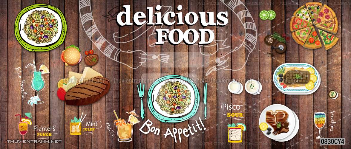 Tranh dán tường quán ăn Vặt, Pizza - Kết quả tìm kiếm tranh tường