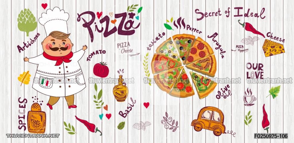  Tranh dán tường bánh Pizza - Kết quả tìm kiếm tranh tường
