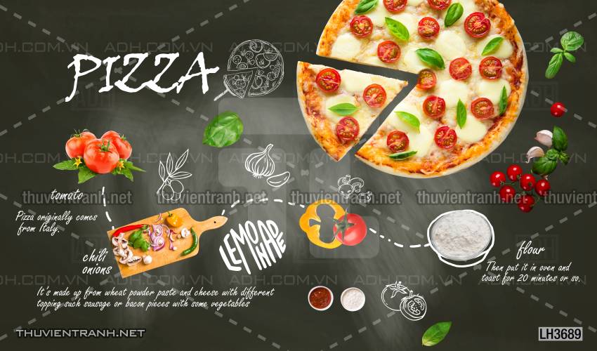  Tranh dán tường bánh Pizza - Kết quả tìm kiếm tranh tường