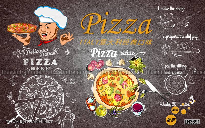  Tranh dán tường bánh Pizza - Kết quả tìm kiếm tranh tường