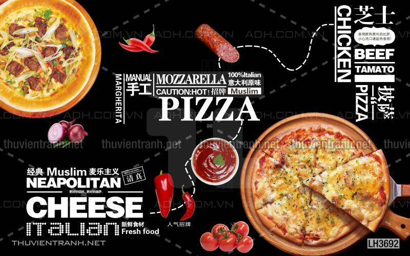  Tranh dán tường bánh Pizza - Kết quả tìm kiếm tranh tường