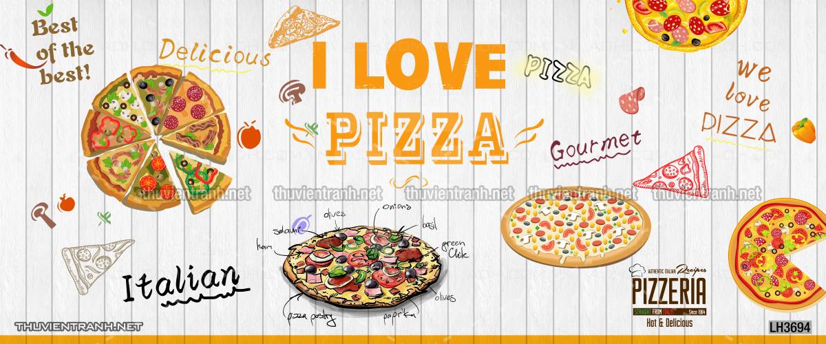  Tranh dán tường bánh Pizza - Kết quả tìm kiếm tranh tường