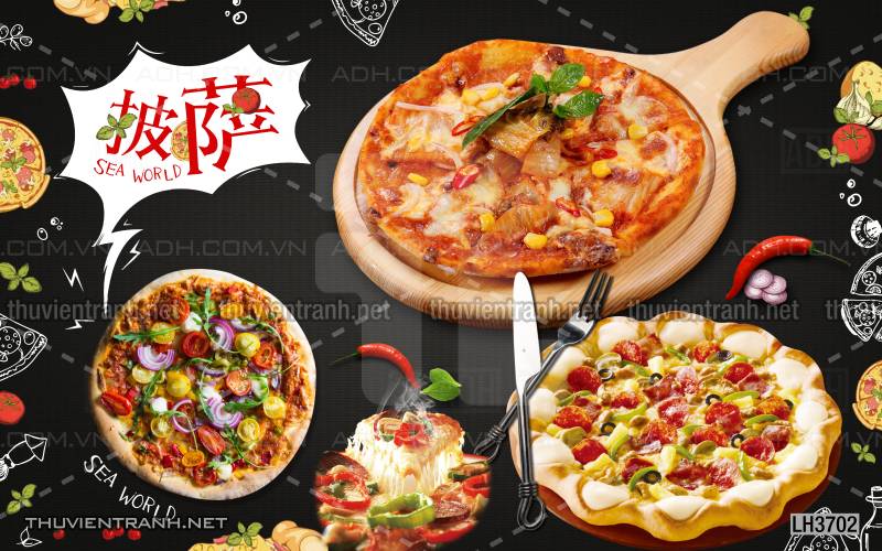  Tranh dán tường bánh Pizza - Kết quả tìm kiếm tranh tường