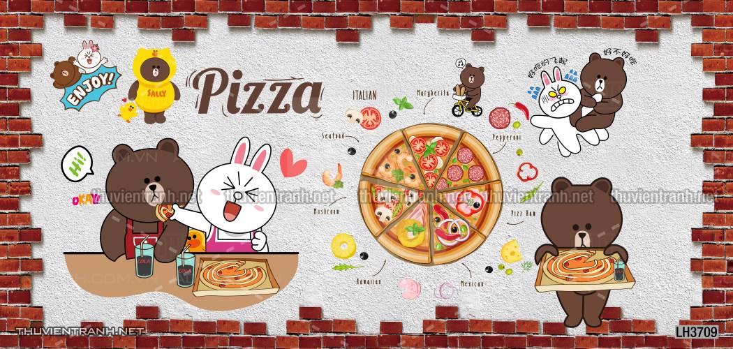  Tranh dán tường bánh Pizza - Kết quả tìm kiếm tranh tường