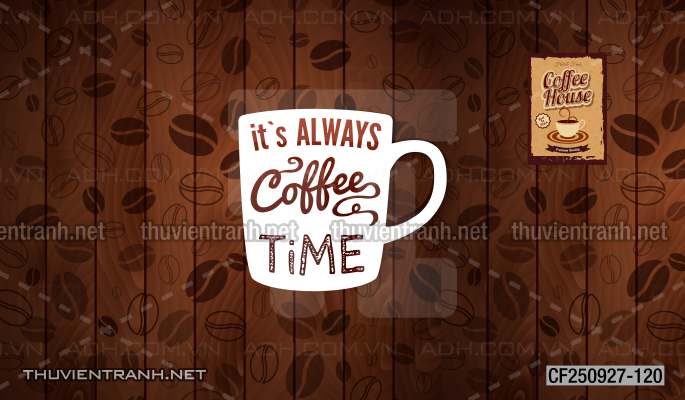 Tranh dán tường Quán Cafe - Tranh tường chất lượng cao