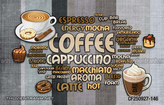 Tranh dán tường Quán Cafe - Tranh tường chất lượng cao
