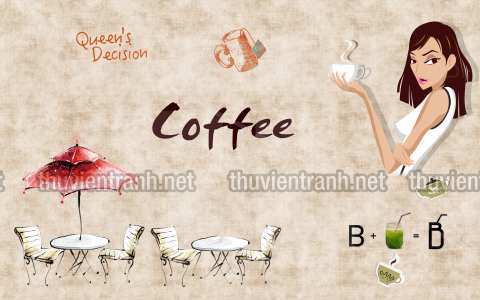  Tranh dán tường Cafe - Tranh tường chất lượng cao