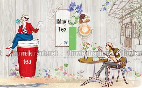  Tranh dán tường Cafe - Tranh tường chất lượng cao