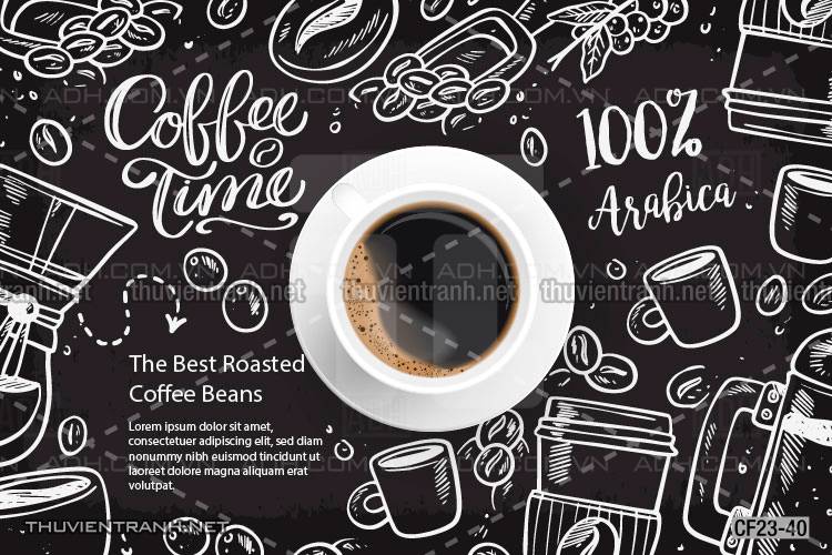  Tranh dán tường Cafe, tranh dán tường quán cafe - Tranh tường chất lượng cao