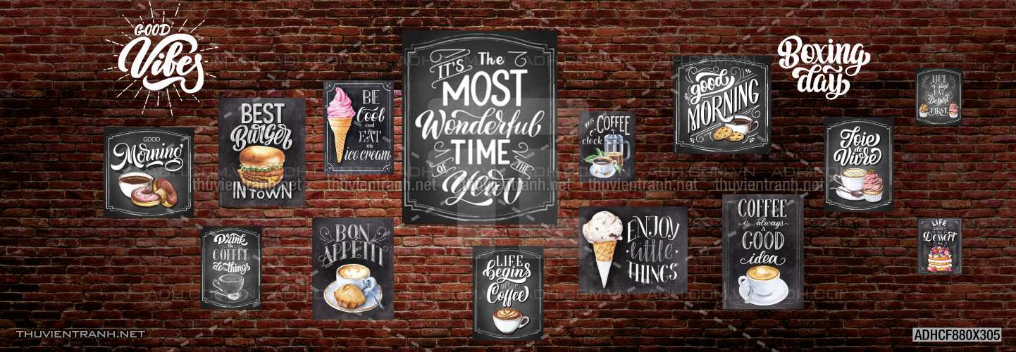  Tranh dán tường Cafe, tranh dán tường quán cafe - Tranh tường chất lượng cao