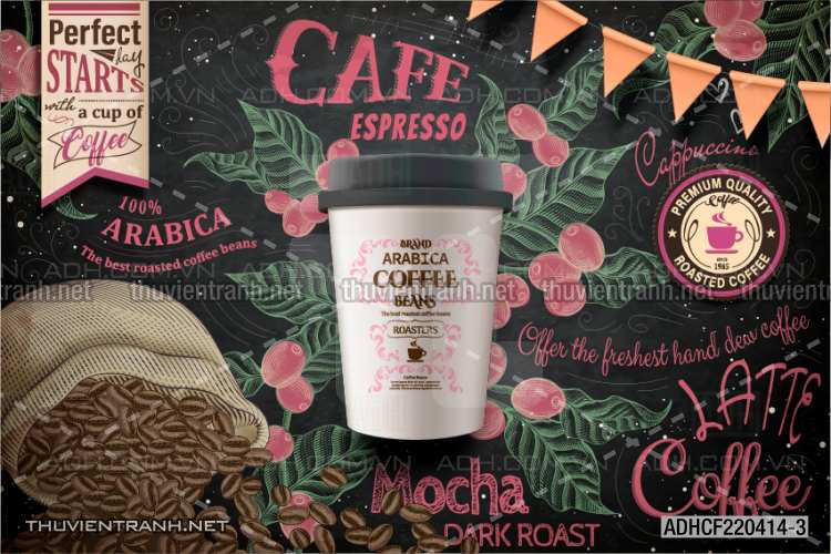  Tranh dán tường Cafe, tranh dán tường quán cafe - Tranh tường chất lượng cao