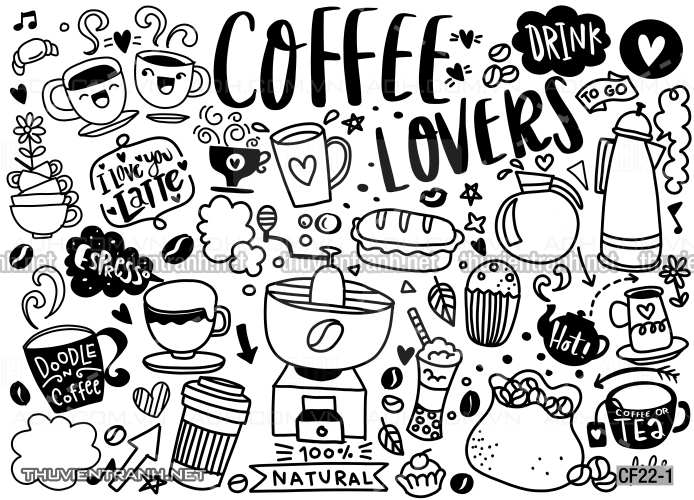  Tranh dán tường Cafe, tranh dán tường quán cafe - Tranh tường chất lượng cao