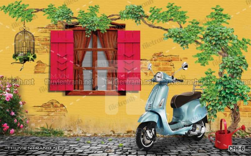 Tranh dán tường Quán Cafe, Trà Chanh, Trà sữa - Tranh tường chất lượng cao