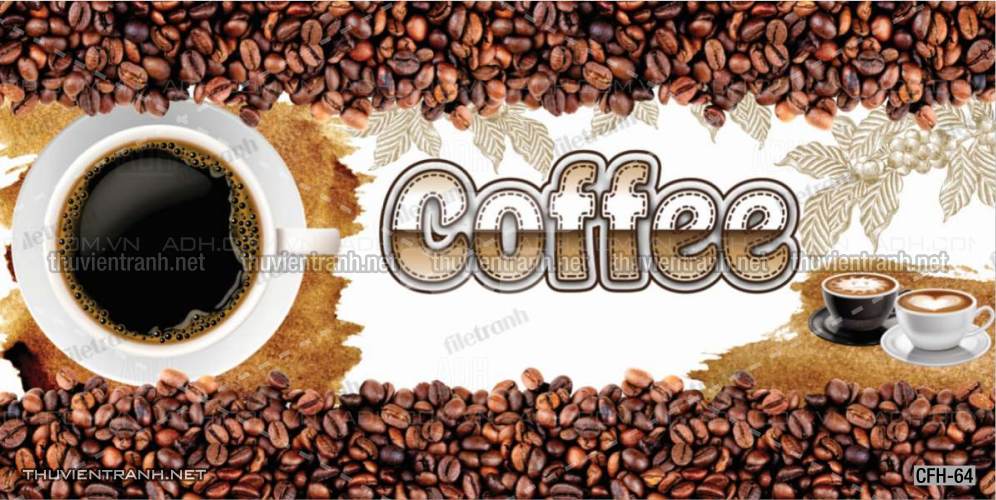 Tranh dán tường Quán Cafe, Trà Chanh, Trà sữa - Tranh tường chất lượng cao