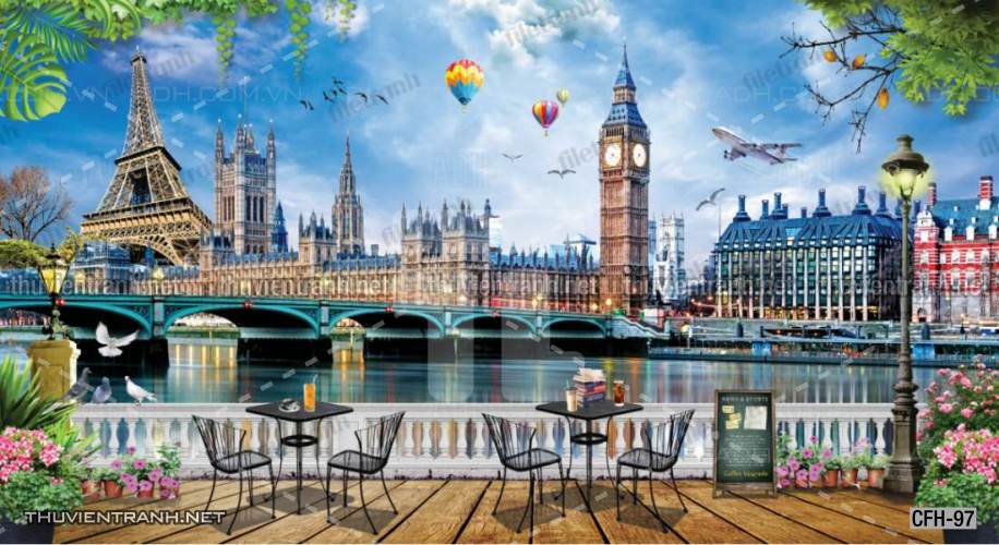 Tranh dán tường Quán Cafe, Trà Chanh, Trà sữa - Kết quả tìm kiếm tranh tường