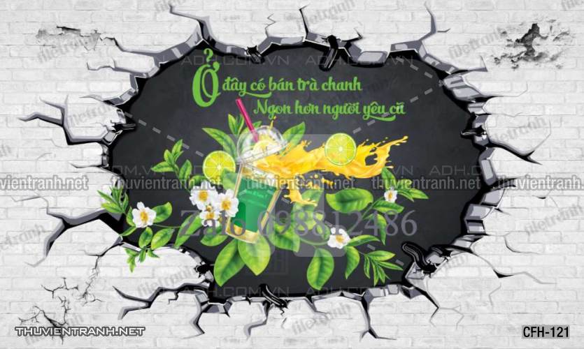 Tranh dán tường Quán Cafe, Trà Chanh, Trà sữa - Kết quả tìm kiếm tranh tường