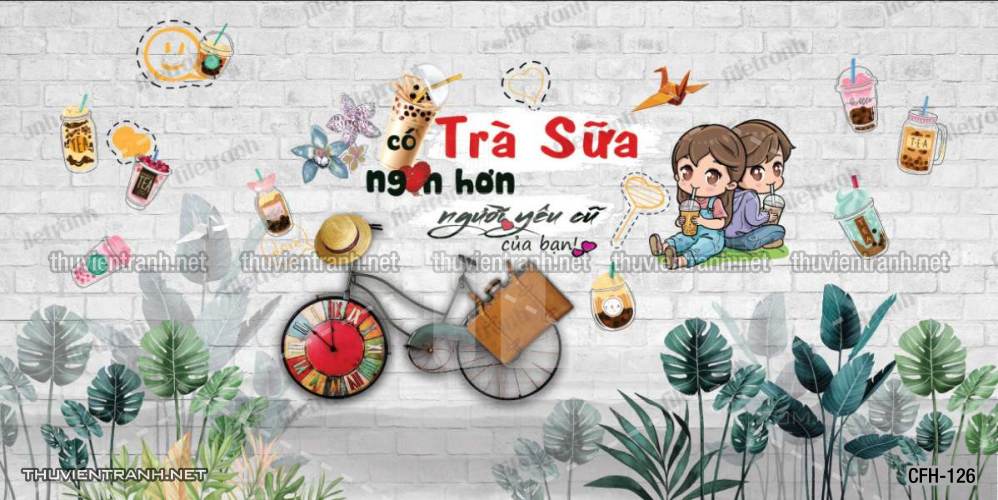  Tranh dán tường Quán Cafe, Trà Chanh, Trà sữa - Kết quả tìm kiếm tranh tường