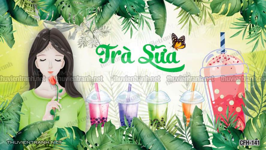  Tranh dán tường Quán Cafe, Trà Chanh, Trà sữa - Kết quả tìm kiếm tranh tường
