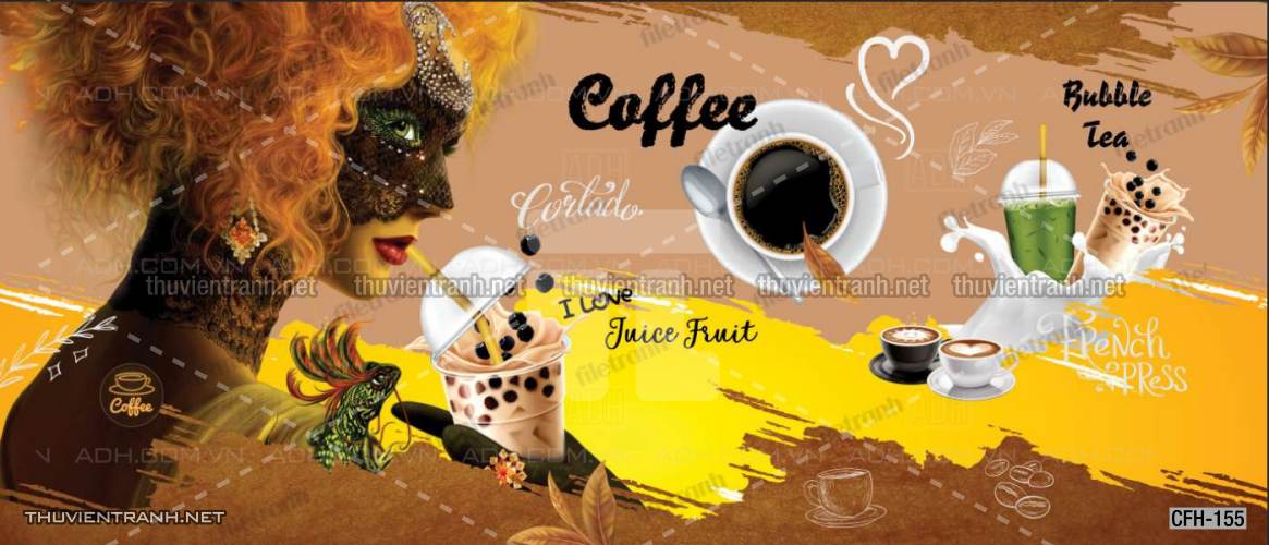  Tranh dán tường Quán Cafe, Trà Chanh, Trà sữa - Kết quả tìm kiếm tranh tường