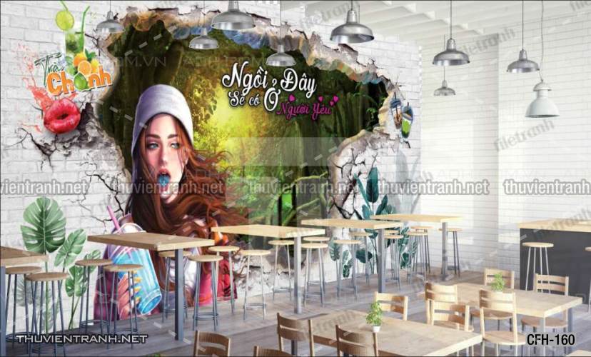  Tranh dán tường Quán Cafe, Trà Chanh, Trà sữa - Kết quả tìm kiếm tranh tường