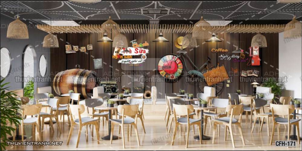  Tranh dán tường Quán Cafe, Trà Chanh, Trà sữa - Kết quả tìm kiếm tranh tường