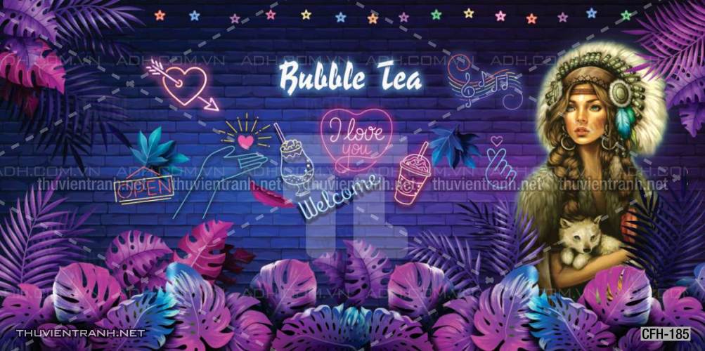  Tranh dán tường Quán Cafe, Trà Chanh, Trà sữa - Kết quả tìm kiếm tranh tường