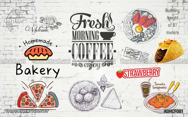  Tranh dán tường Cafe, tranh dán tường quán cafe phong cách cũ, cổ. - Tranh tường chất lượng cao