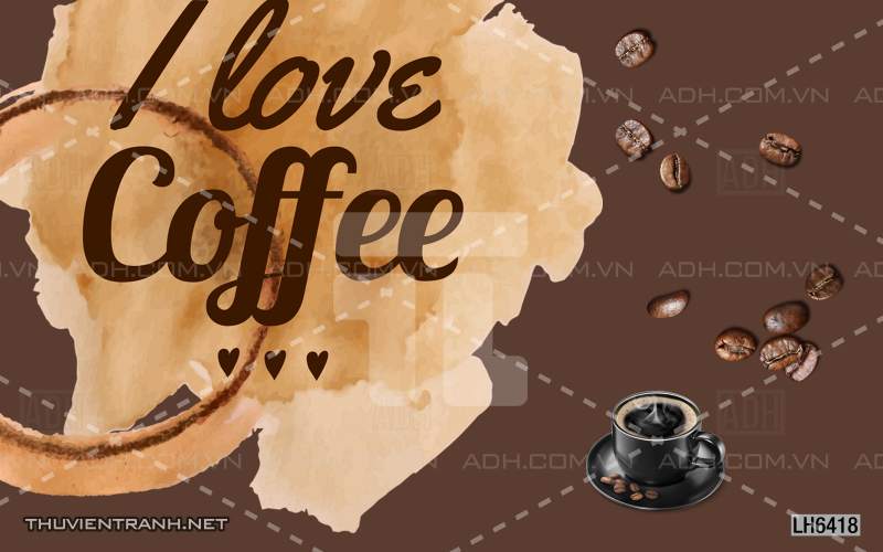 Tranh dán tường Quán  Cafe - Tranh tường chất lượng cao