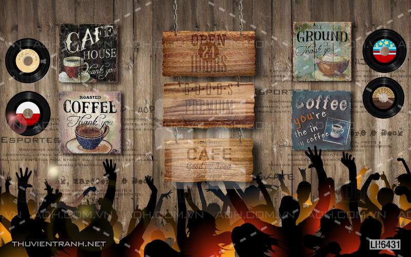 Tranh dán tường Quán  Cafe - Kết quả tìm kiếm tranh tường
