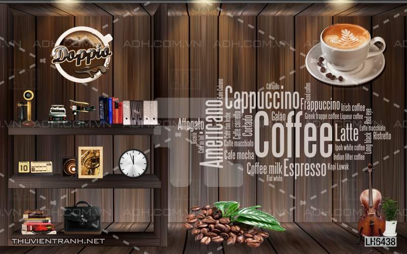 Tranh dán tường Quán  Cafe - Kết quả tìm kiếm tranh tường