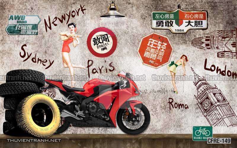 Tranh dán tường hoài niệm cũ - Kết quả tìm kiếm tranh tường