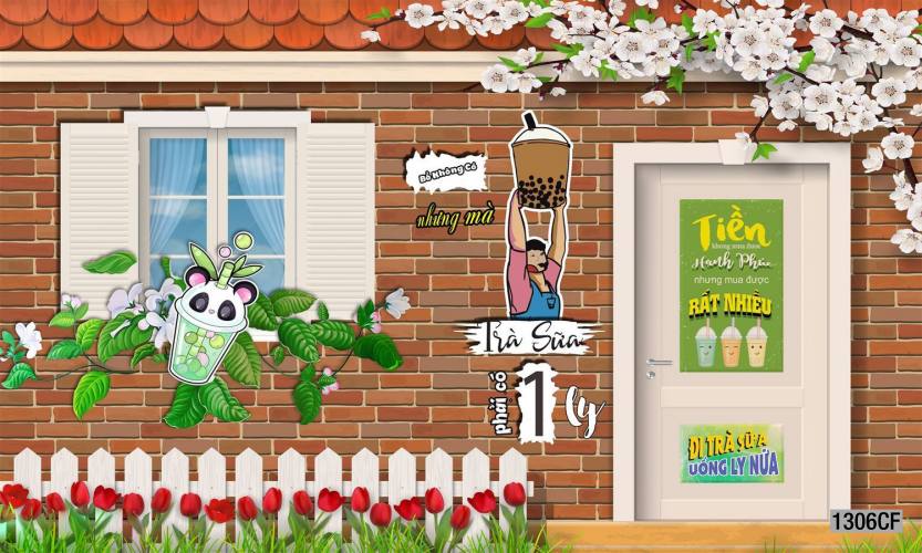  Tranh dán tường CAFE Phố Xưa,  - Tranh tường chất lượng cao