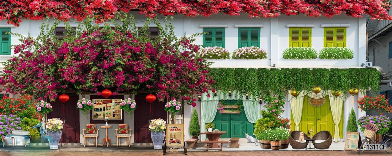  Tranh dán tường CAFE Phố Xưa,  - Tranh tường chất lượng cao