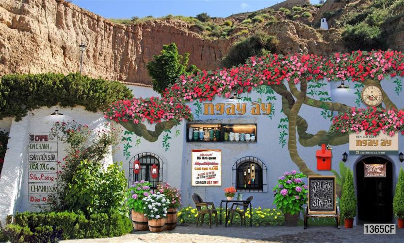  Tranh dán tường CAFE Phố Xưa - Tranh tường chất lượng cao