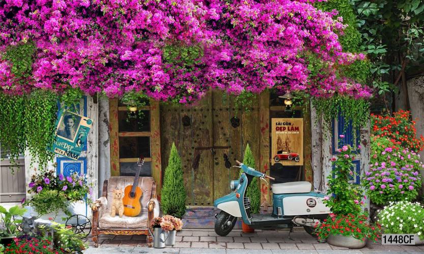  Tranh dán tường CAFE Phố Xưa - Tranh tường chất lượng cao