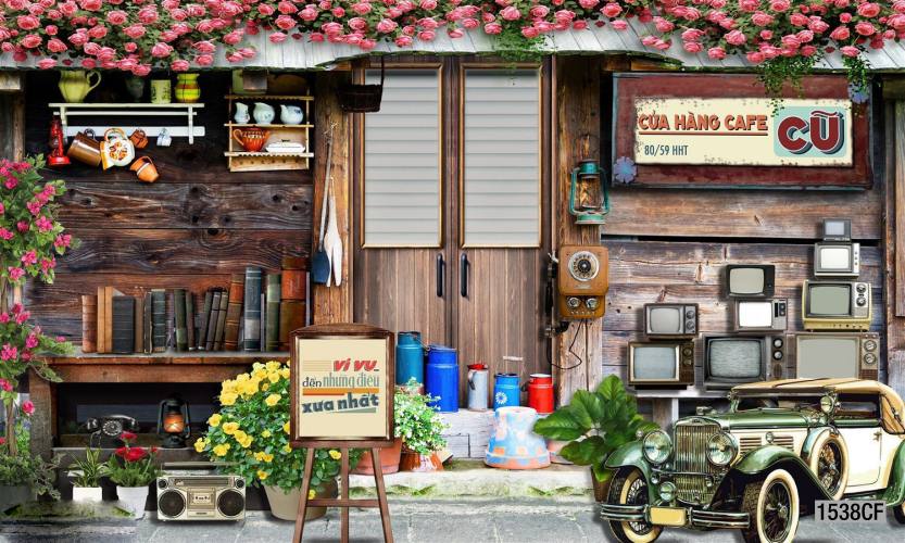 Tranh dán tường CAFE Phố Xưa - Kết quả tìm kiếm tranh tường