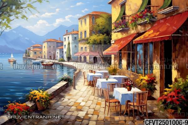 Tranh dán tường ngõ phố Châu ÂU, phố cổ Châu Âu - Kết quả tìm kiếm tranh tường