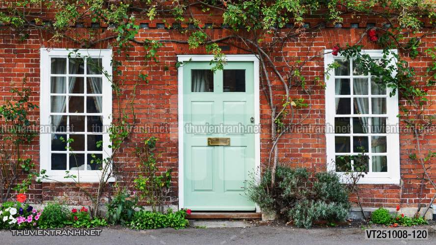 Tranh dán tường phố xưa, quán cà phê Vintage, bức tường hoa lá xinh - Kết quả tìm kiếm tranh tường