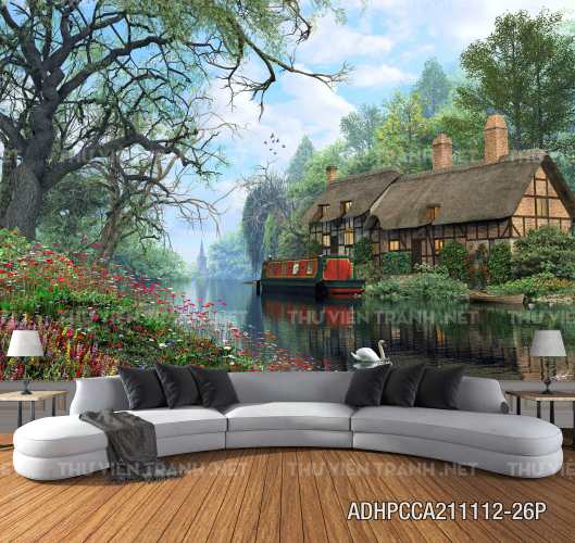  Phong cảnh đồng quê Châu Âu, Ngôi nhà biệt thự Châu ÂU - Kết quả tìm kiếm tranh tường